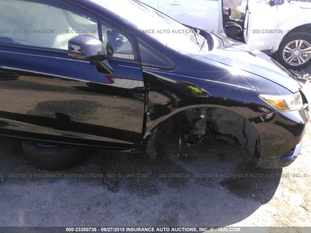 2HGFG3B1XCH555827 - 2012 HONDA CIVIC EXL 黑色 照片 6
