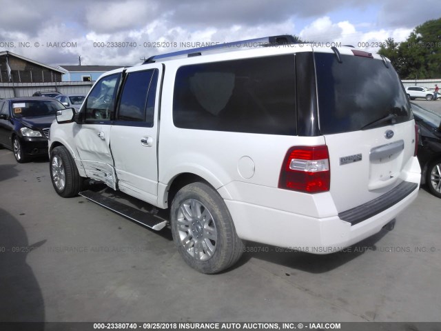 1FMJK2A57CEF22728 - 2012 FORD EXPEDITION EL LIMITED WHITE photo 3