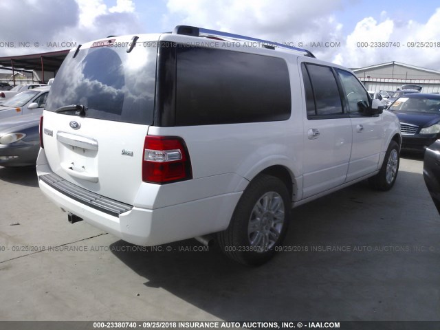 1FMJK2A57CEF22728 - 2012 FORD EXPEDITION EL LIMITED WHITE photo 4