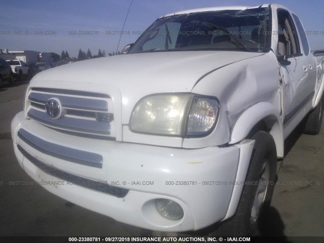 5TBBT44103S402489 - 2003 TOYOTA TUNDRA ACCESS CAB SR5 WHITE photo 6