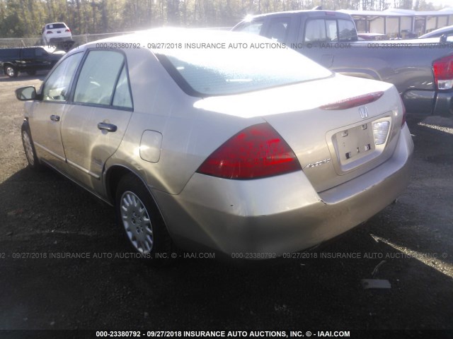 1HGCM56177A051466 - 2007 HONDA ACCORD VALUE GOLD photo 3