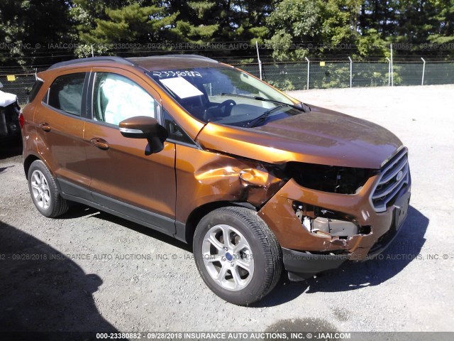 MAJ3P1TE0JC185467 - 2018 FORD ECOSPORT SE ORANGE photo 1