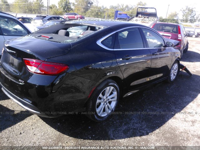 1C3CCCAB8GN139932 - 2016 CHRYSLER 200 LIMITED BLACK photo 4