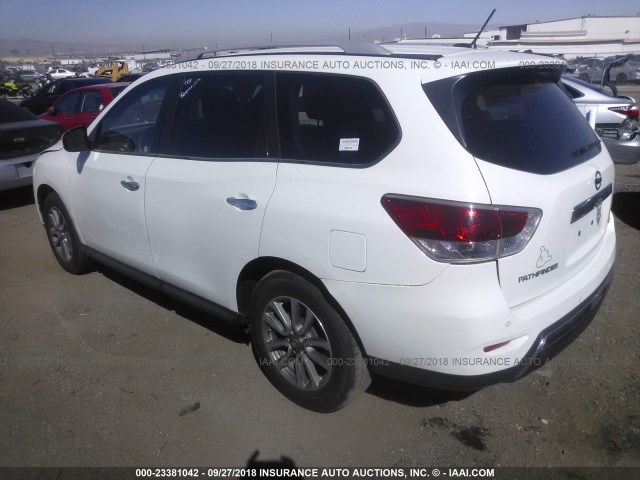 5N1AR2MN1FC683258 - 2015 NISSAN PATHFINDER S/SV/SL/PLATINUM WHITE photo 3