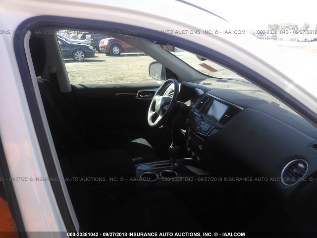 5N1AR2MN1FC683258 - 2015 NISSAN PATHFINDER S/SV/SL/PLATINUM WHITE photo 5