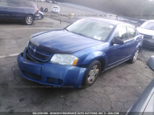 1B3LC46B49N526024 - 2009 DODGE AVENGER SE/SXT BLUE photo 2