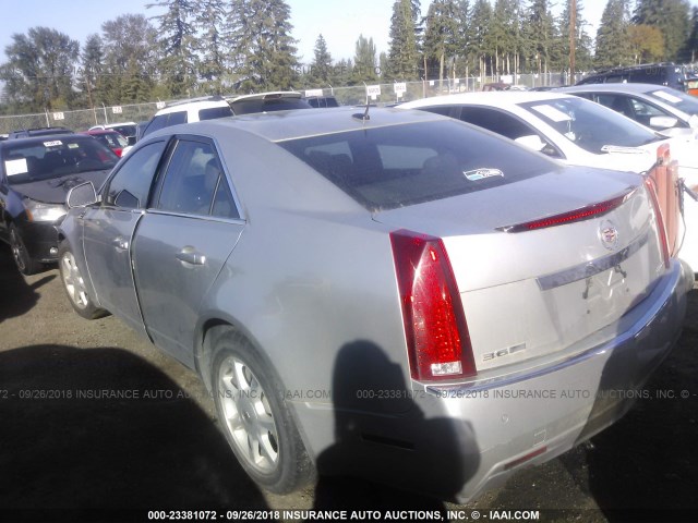 1G6DP57V480107000 - 2008 CADILLAC CTS HI FEATURE V6 SILVER photo 3