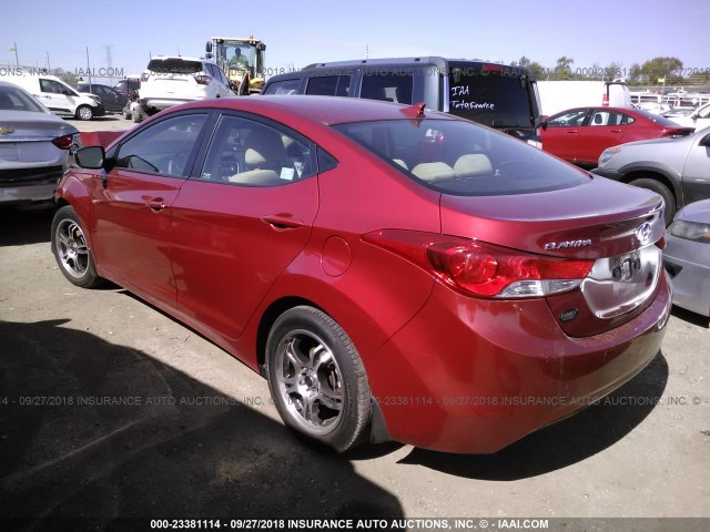 KMHDH4AE7CU333140 - 2012 HYUNDAI ELANTRA GLS/LIMITED RED photo 3