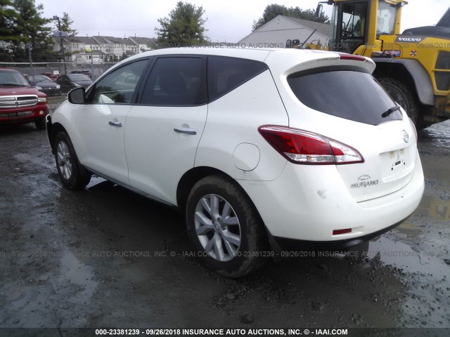 JN8AZ1MW2EW506923 - 2014 NISSAN Murano S/SL/SV/LE WHITE photo 3