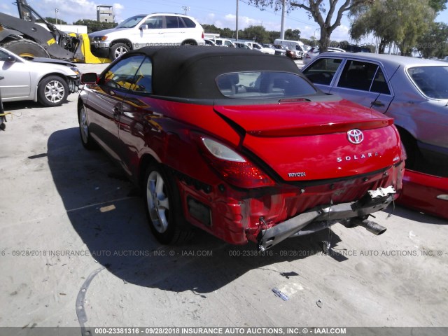 4T1FA38P47U115743 - 2007 TOYOTA CAMRY SOLARA SE/SLE წითელი ფოტო 3