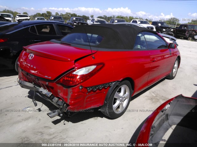 4T1FA38P47U115743 - 2007 TOYOTA CAMRY SOLARA SE/SLE წითელი ფოტო 4