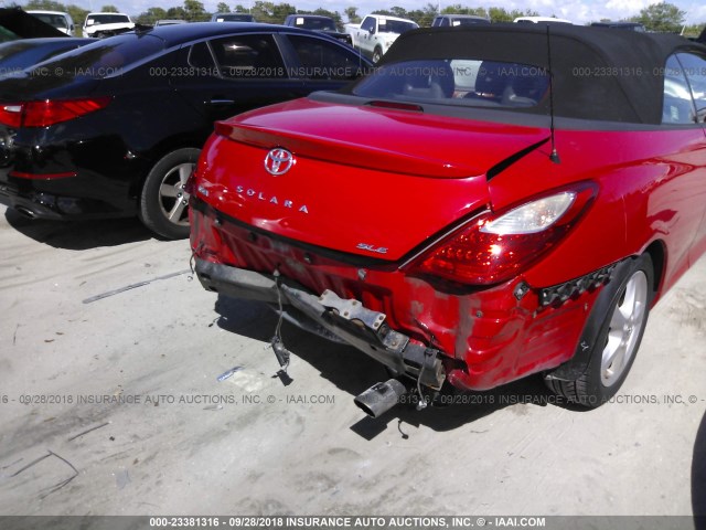 4T1FA38P47U115743 - 2007 TOYOTA CAMRY SOLARA SE/SLE წითელი ფოტო 6