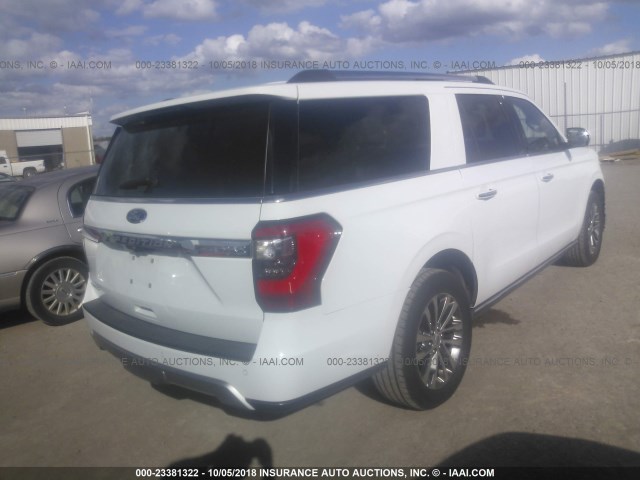 1FMJK1KT8JEA11369 - 2018 FORD EXPEDITION MAX LIMITED WHITE photo 4