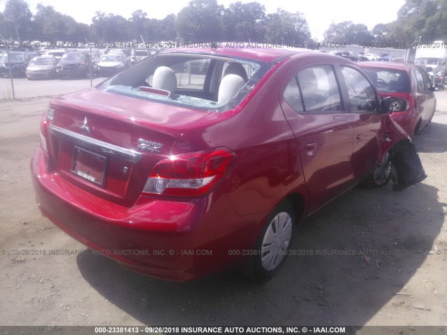 ML32F3FJ3JHF01448 - 2018 MITSUBISHI MIRAGE G4 ES Красный фото 4