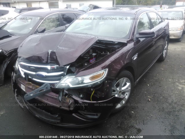 1FAHP2EW5BG161063 - 2011 FORD TAURUS SEL BURGUNDY photo 2