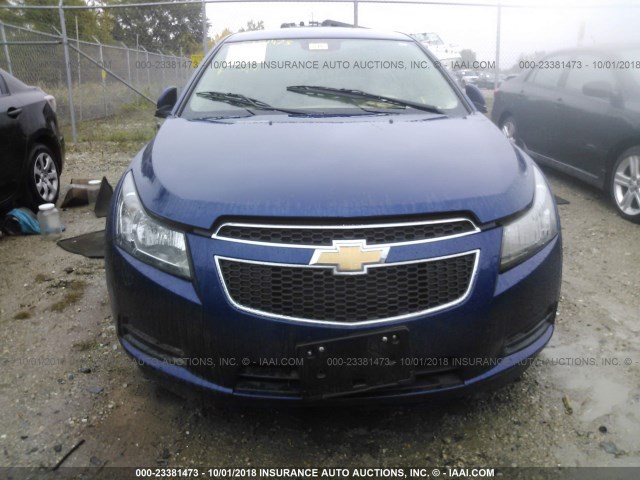 1G1PF5SC1C7356222 - 2012 CHEVROLET CRUZE LT BLUE photo 6