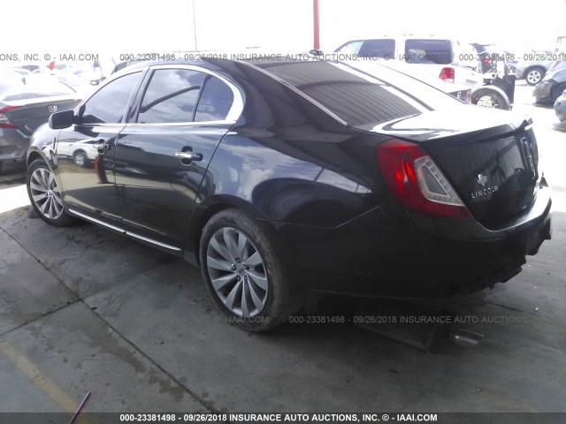 1LNHL9DK9DG613673 - 2013 LINCOLN MKS BLACK photo 3