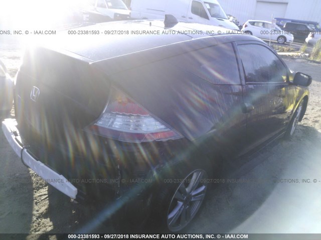 JHMZF1C67BS001292 - 2011 HONDA CR-Z EX BLACK photo 4