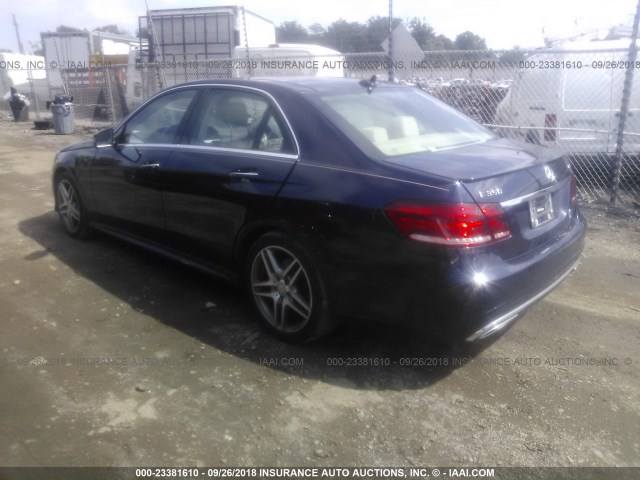 WDDHF8JB0EB027684 - 2014 MERCEDES-BENZ E 350 4MATIC BLUE photo 3