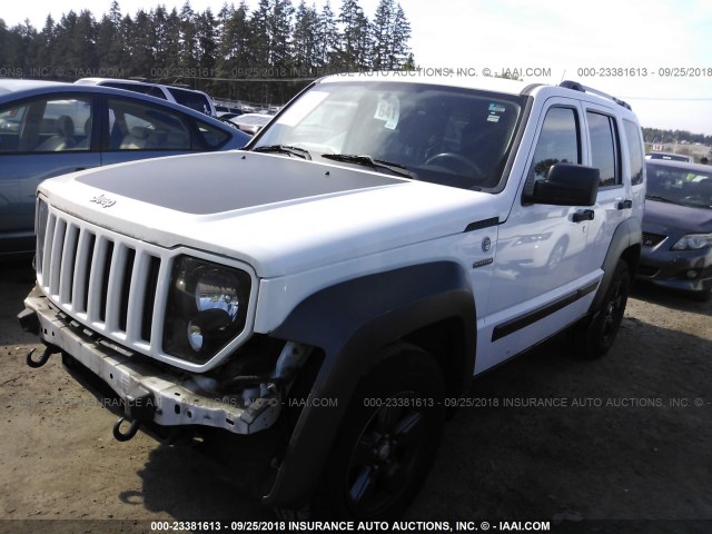 1J4PN3GK4BW512749 - 2011 JEEP LIBERTY RENEGADE WHITE photo 2