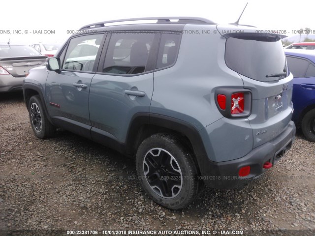 ZACCJBCT5FPC32088 - 2015 JEEP RENEGADE TRAILHAWK GRAY photo 3