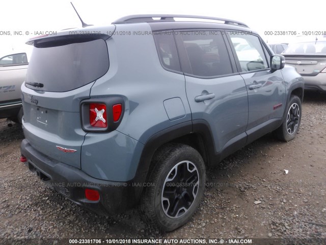 ZACCJBCT5FPC32088 - 2015 JEEP RENEGADE TRAILHAWK GRAY photo 4