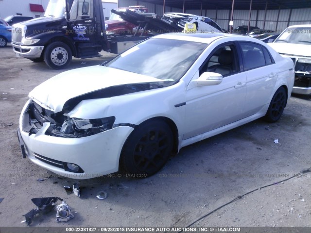 19UUA765X7A017341 - 2007 ACURA TL TYPE S WHITE photo 2