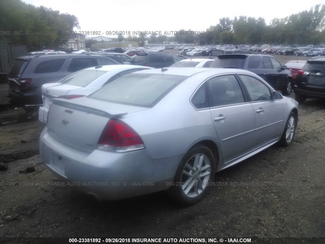 2G1WC5E34E1188110 - 2014 CHEVROLET IMPALA LIMITED LTZ SILVER photo 4