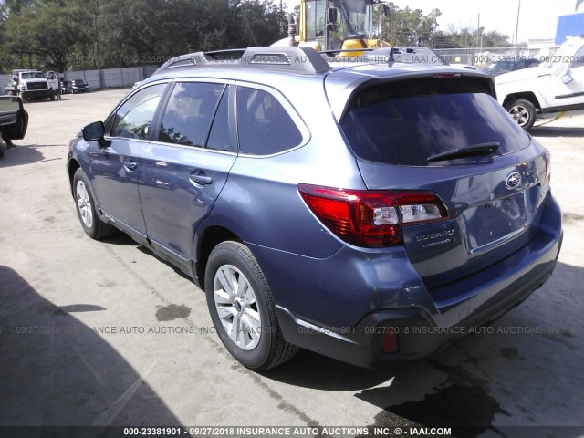 4S4BSAFC0J3304631 - 2018 SUBARU OUTBACK 2.5I PREMIUM BLUE photo 3