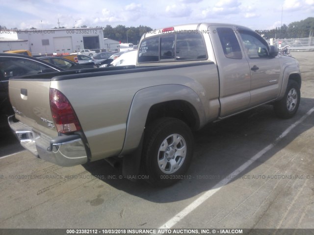 5TETX62N67Z438536 - 2007 TOYOTA TACOMA PRERUNNER ACCESS CAB GOLD photo 4