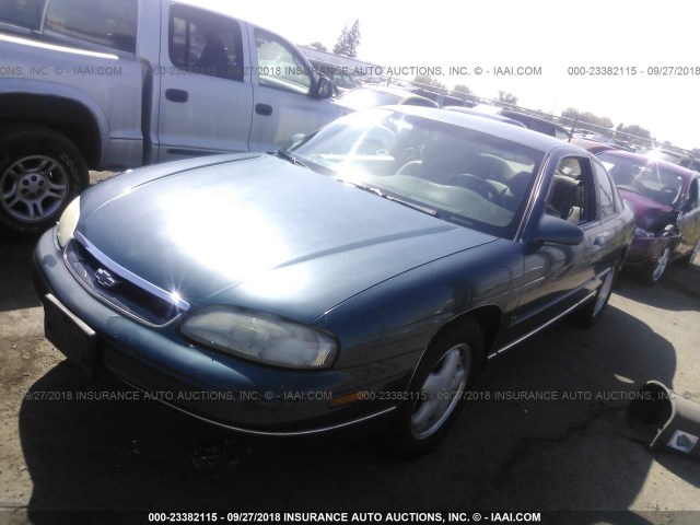 2G1WW12M1X9289655 - 1999 CHEVROLET MONTE CARLO LS ლურჯი ფოტო 2