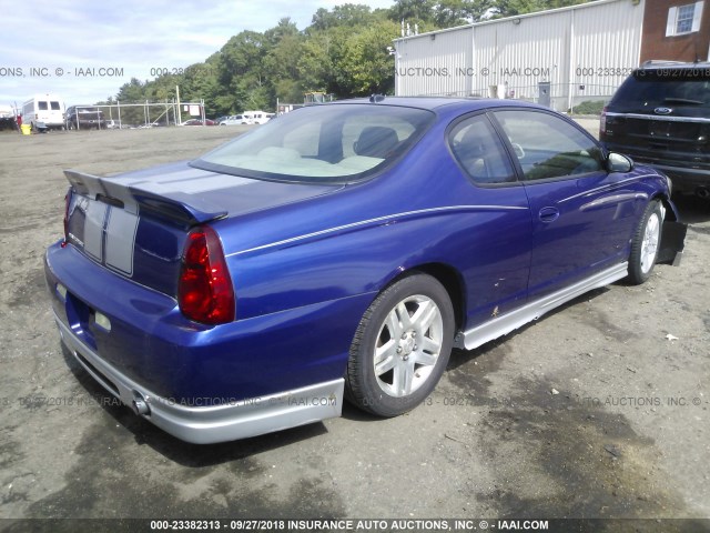 2G1WK151369378686 - 2006 CHEVROLET MONTE CARLO LT BLUE photo 4