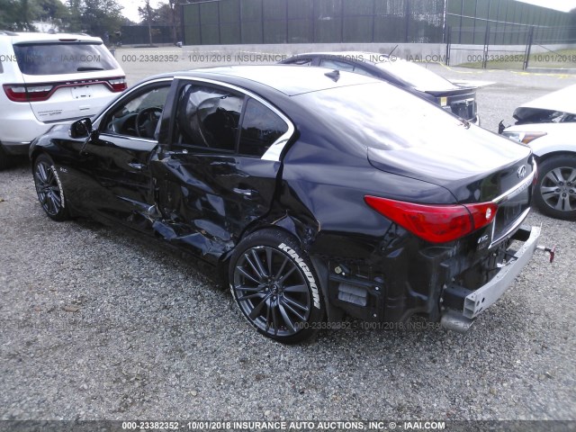 JN1FV7AR0HM870159 - 2017 INFINITI Q50 RED SPORT 400 BLACK photo 3