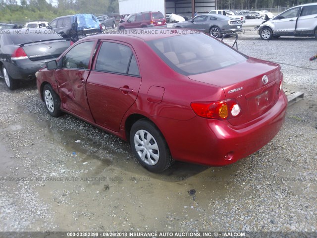 1NXBU4EE5AZ281906 - 2010 TOYOTA COROLLA S/LE/XLE RED photo 3