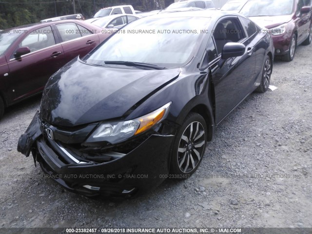 2HGFG3B08FH529691 - 2015 HONDA CIVIC EXL შავი ფოტო 2