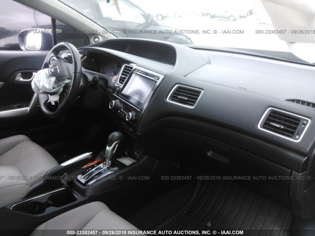 2HGFG3B08FH529691 - 2015 HONDA CIVIC EXL შავი ფოტო 5