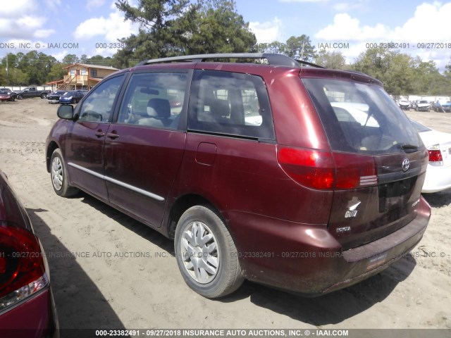 5TDZA23C84S183687 - 2004 TOYOTA SIENNA CE/LE RED photo 3