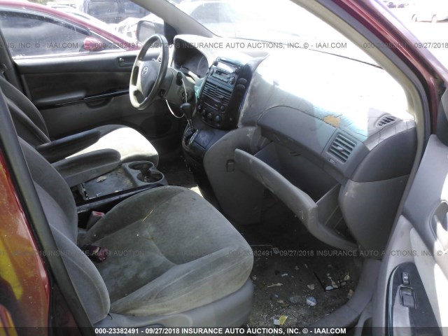 5TDZA23C84S183687 - 2004 TOYOTA SIENNA CE/LE RED photo 5