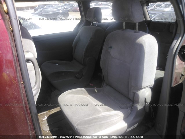5TDZA23C84S183687 - 2004 TOYOTA SIENNA CE/LE RED photo 8