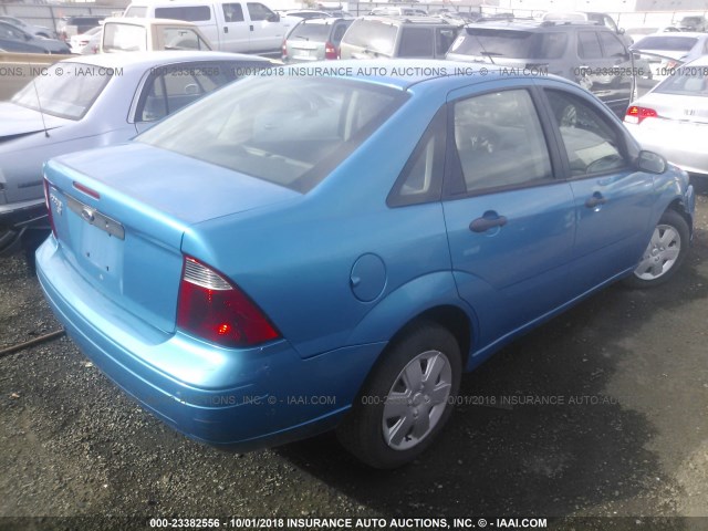 1FAHP34N97W118311 - 2007 FORD FOCUS ZX4/S/SE/SES 蓝色 照片 4