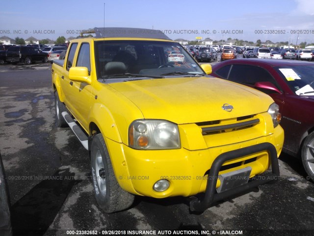 1N6ED27Y01C312723 - 2001 NISSAN FRONTIER CREW CAB XE/CREW CAB SE YELLOW photo 1