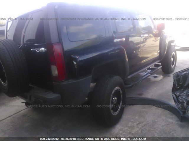 5GTDN13E978202761 - 2007 HUMMER H3 BLACK photo 4