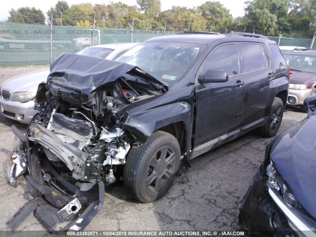 2GKFLWEK6F6168762 - 2015 GMC TERRAIN SLE BLACK photo 2