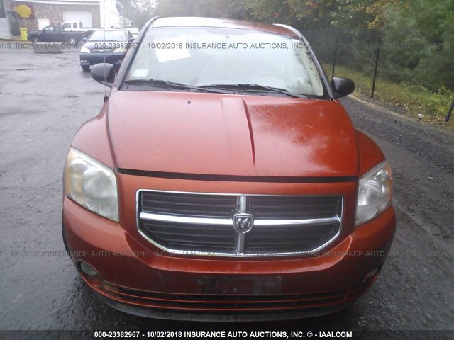 1B3HE78K57D185296 - 2007 DODGE CALIBER R/T ORANGE photo 6