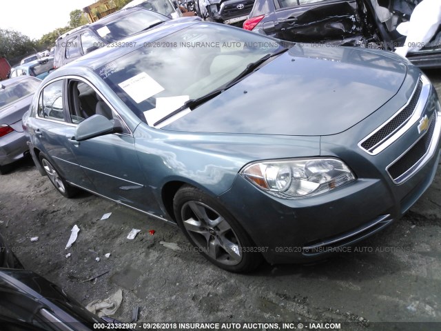 1G1ZH57B89F129434 - 2009 CHEVROLET MALIBU 1LT GREEN photo 1