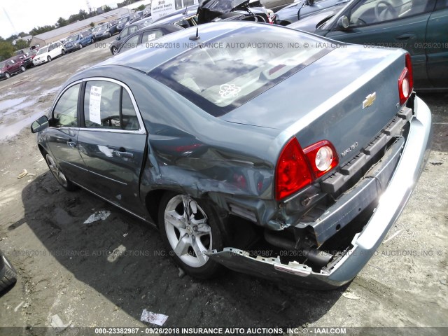 1G1ZH57B89F129434 - 2009 CHEVROLET MALIBU 1LT GREEN photo 3