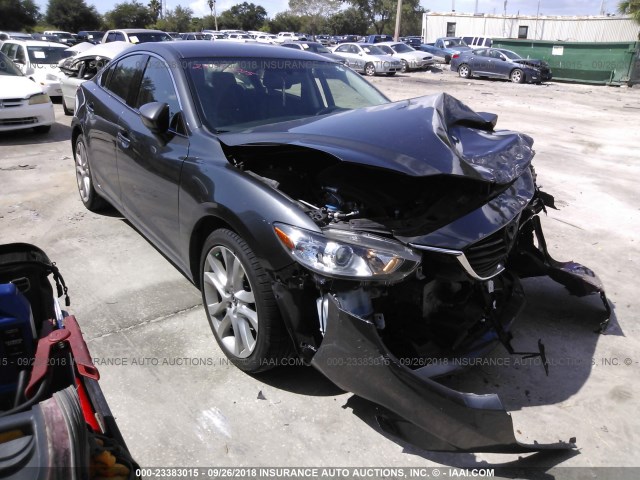 JM1GJ1V63E1158591 - 2014 MAZDA 6 TOURING GRAY photo 1