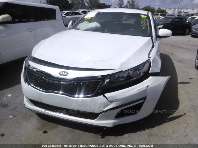 5XXGN4A7XFG447204 - 2015 KIA OPTIMA EX WHITE photo 6