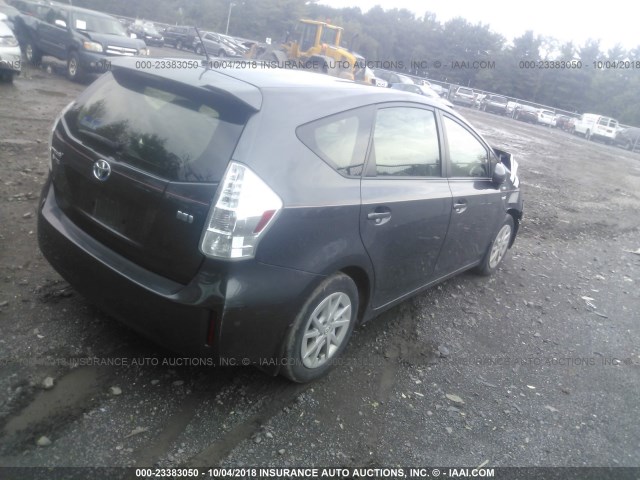 JTDZN3EU8D3275402 - 2013 TOYOTA PRIUS V GRAY photo 4