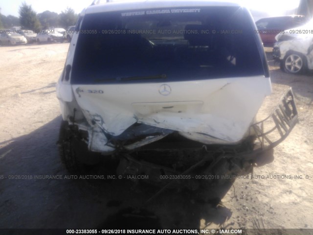 4JGAB54E21A269691 - 2001 MERCEDES-BENZ ML 320 WHITE photo 6